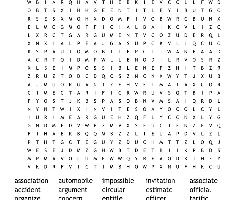 5th Grade Crossword Word Search WordMint