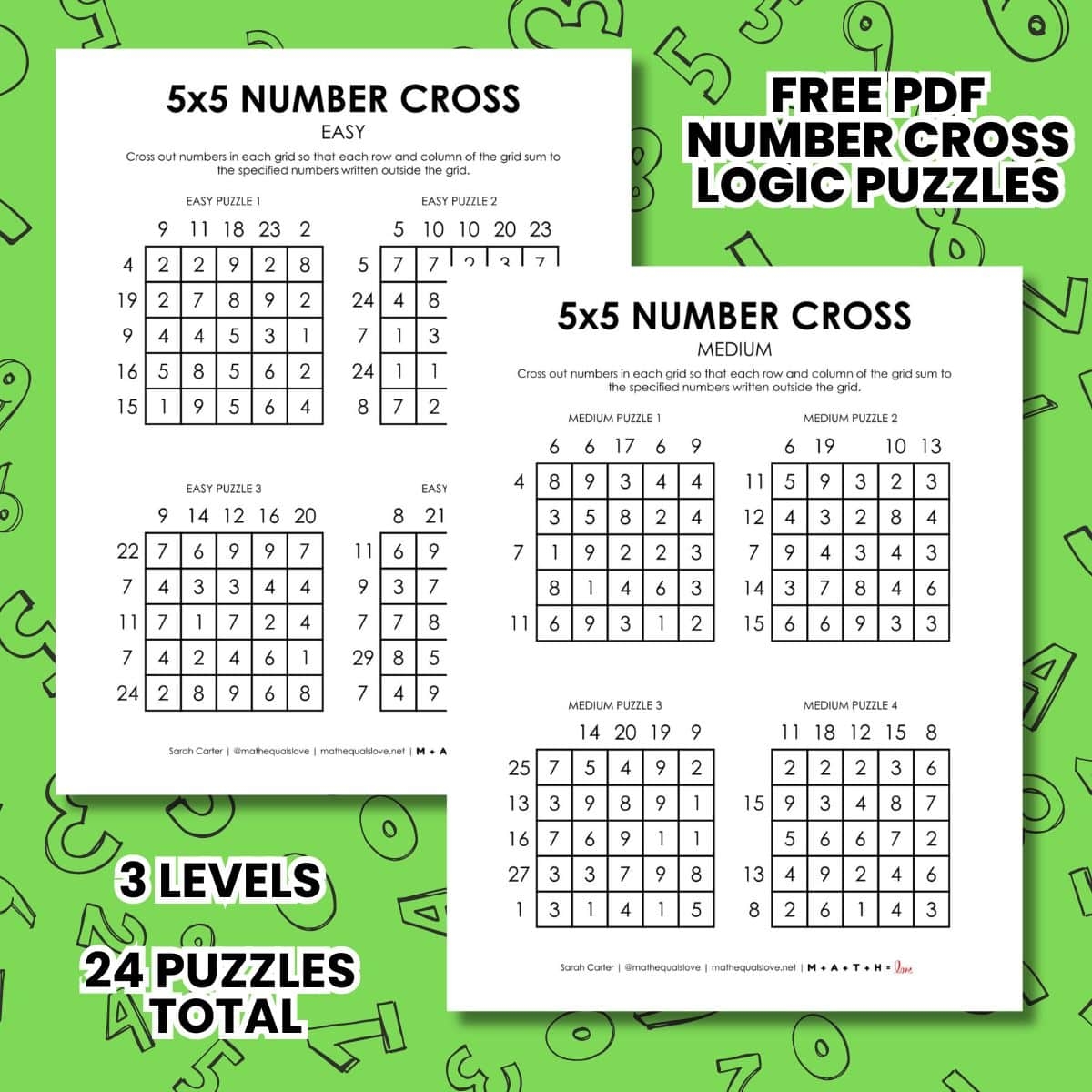 Printable 5x5 Grid Numbered Crossword