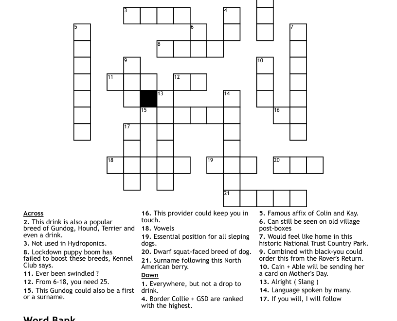 A BSOLUTELY CLUELESS X WORD PUZZLE Crossword WordMint