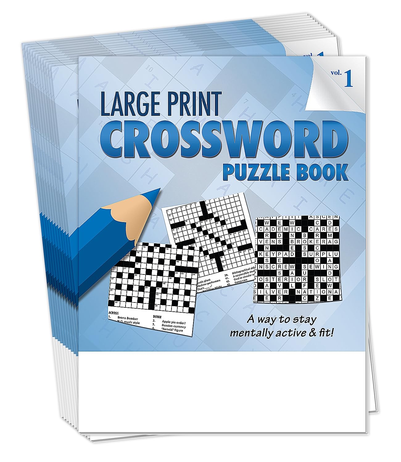 Amazon ZOCO Large Print Crossword Puzzle Books 25 Bulk Pack Games For Adults The Visually Impaired Seniors Gifts For Assisted Living Residents Vol 1 Toys Games