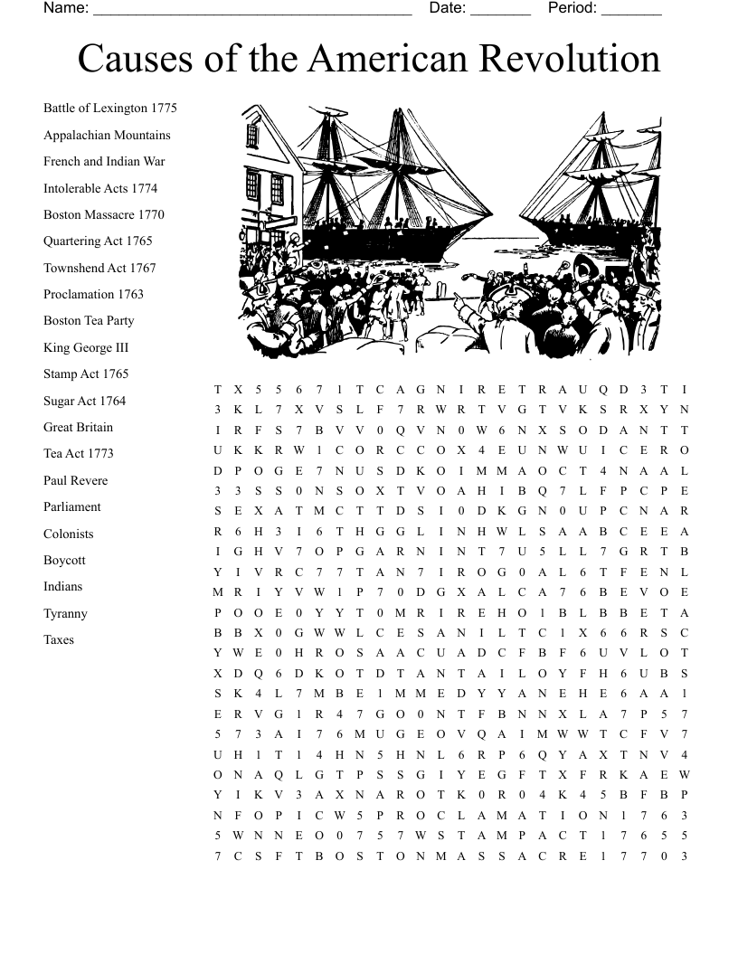 Revolutionary War Crossword Puzzle Printable Revolutionary War Crossword Puzzle Printable