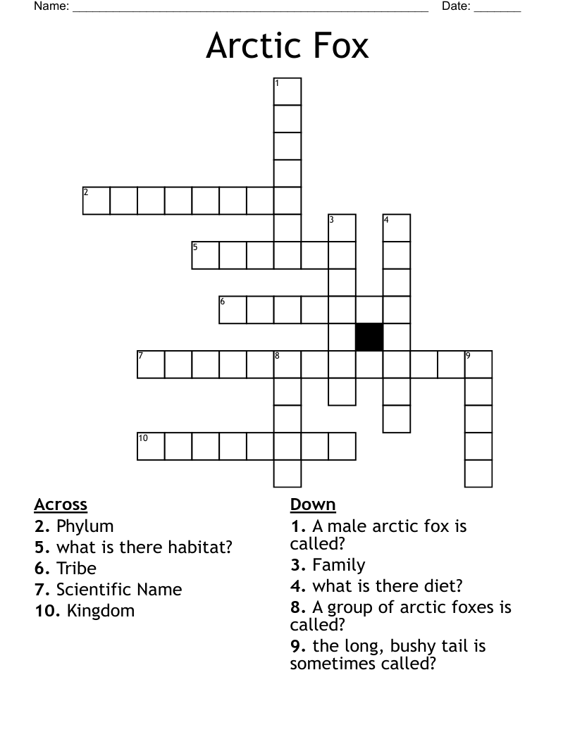 Fox Crossword Puzzle Today Printable Free