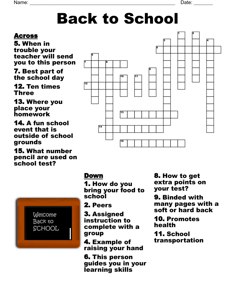 Printable Crossword High School Printable Crossword High School