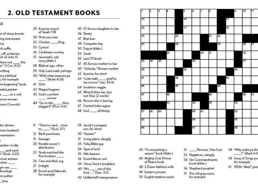 Bible Brain Puzzles Large Print Crosswords Spotted Moon