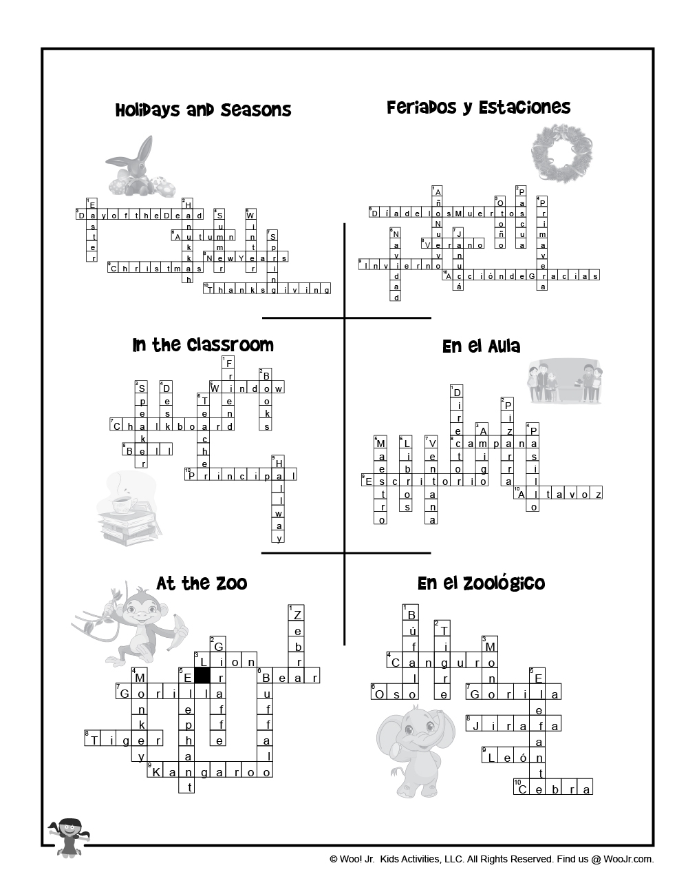Printable Esl Crossword Puzzles Printable Esl Crossword Puzzles
