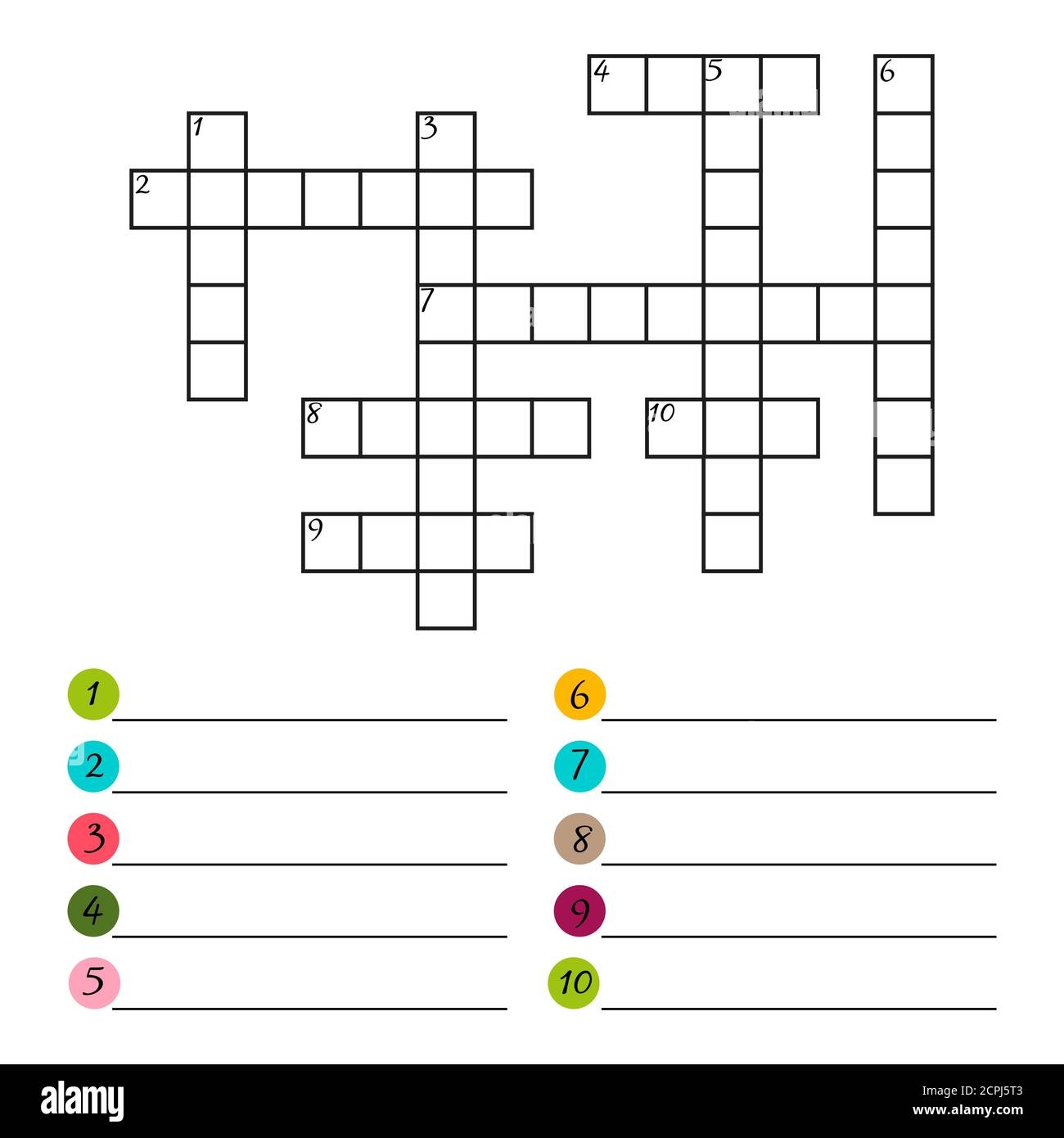 Blank Crossword Stock Vector Images Page 2 Alamy