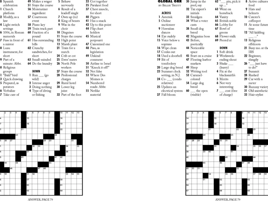 Blockbuster Book Of Easy Crosswords 300 Puzzles EurekaPuzzles