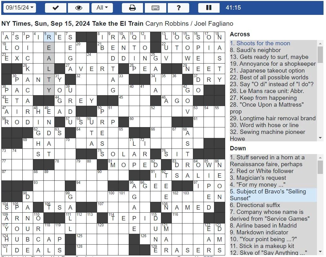 Printable Crossword Seattle Times