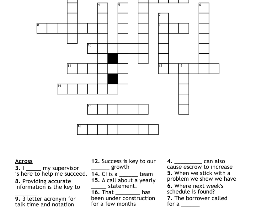 Building Trust Crossword WordMint