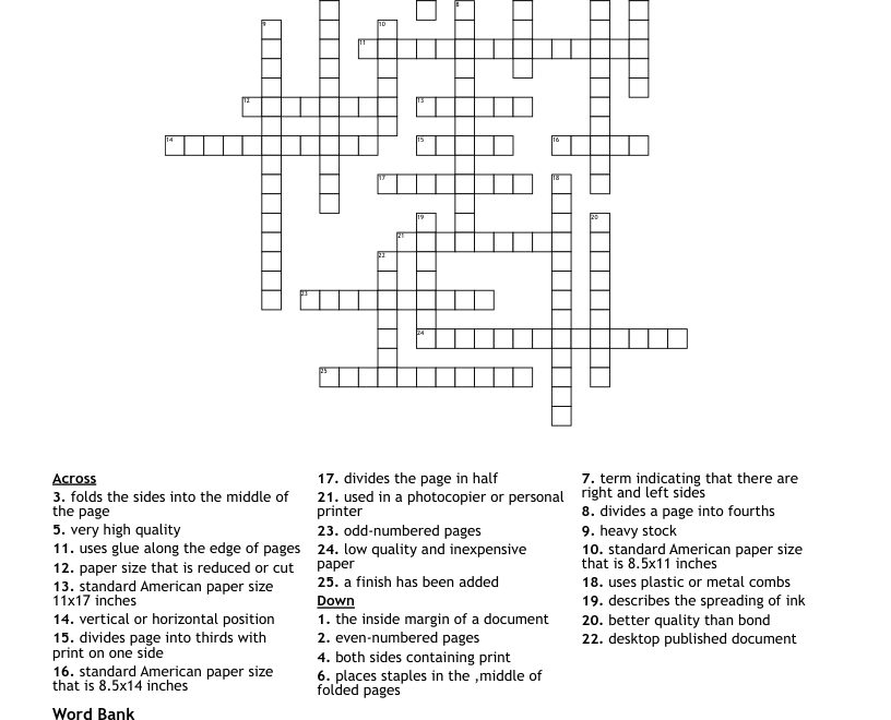 Chapter One Crossword WordMint