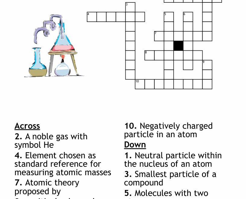 Chemistry Crossword Fa Iii Activity Class Ix WordMint