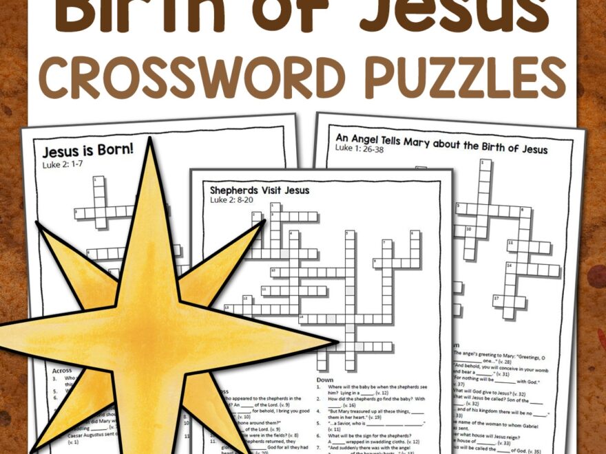 Christmas Birth Of Jesus Crossword Puzzle Packet Mamas Learning Corner