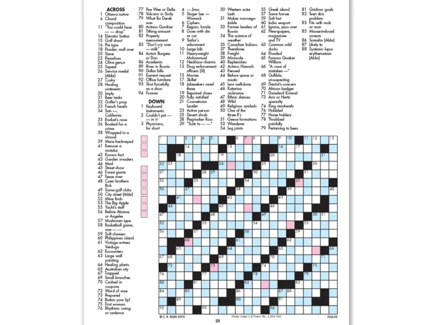 ColorCross Crossword Books Puzzle Buffs