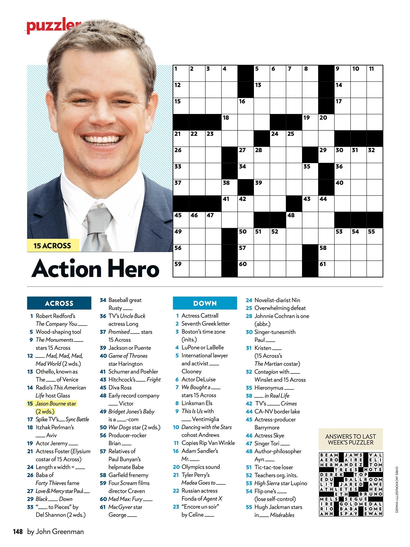 Free Printable People Magazine Crossword Puzzles
