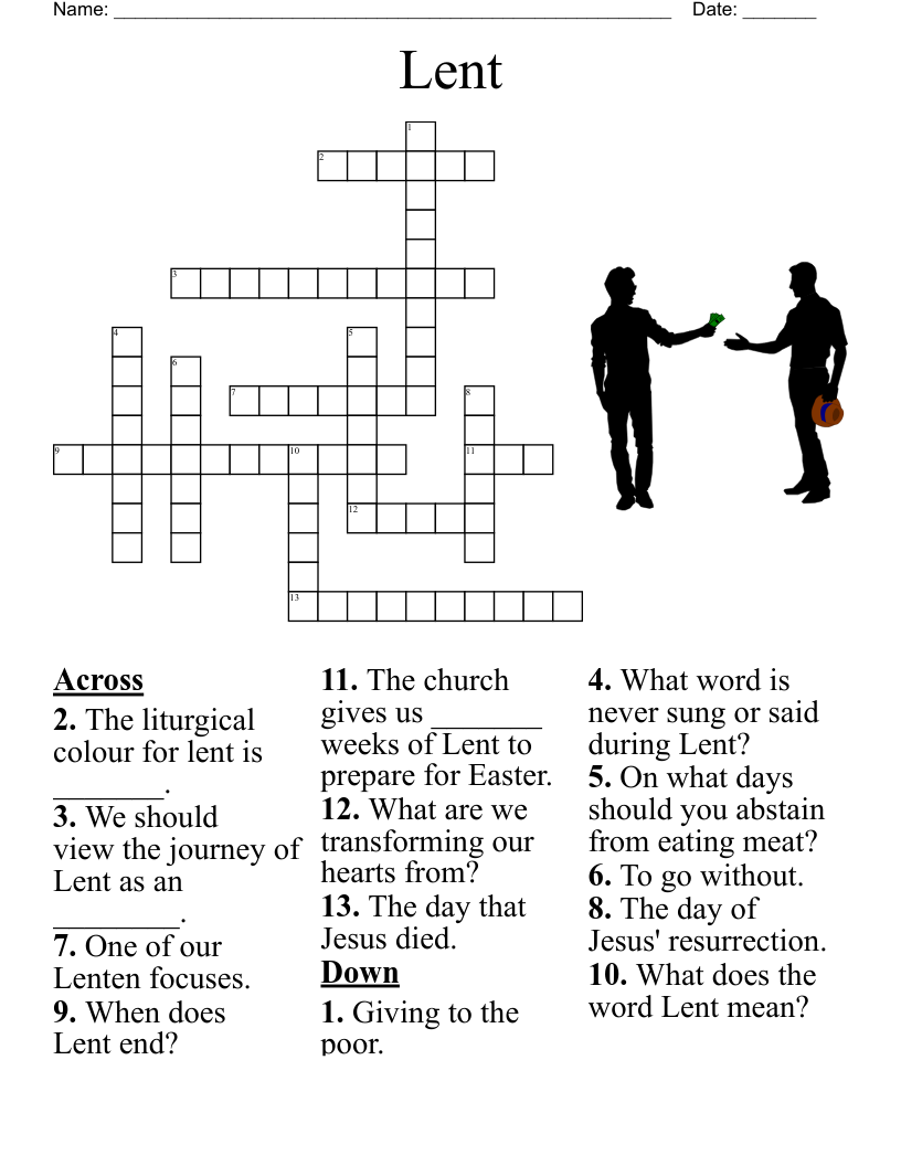 Printable Compound Word Crossword Puzzle