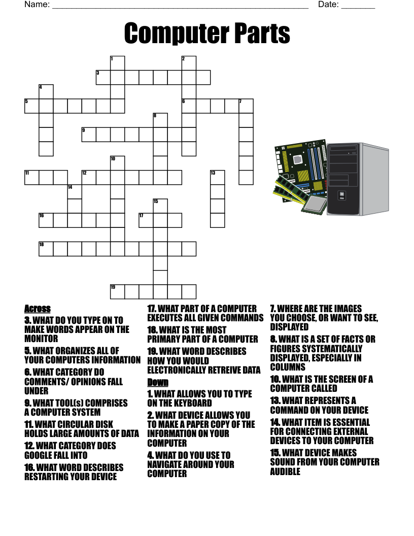 Computer Crossword Puzzle WordMint
