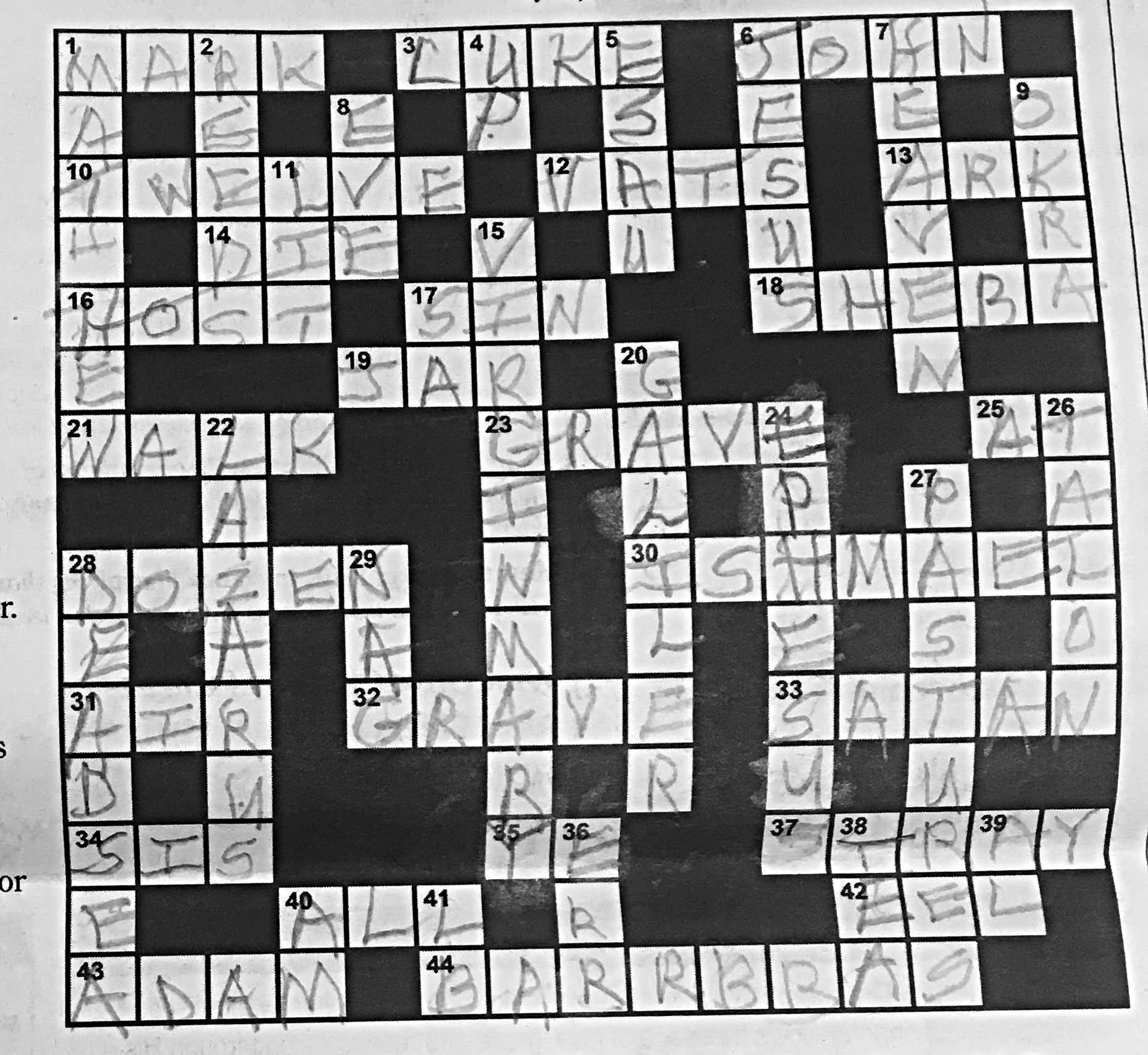 Printable Christmas Crossword Puzzle By David Fisher