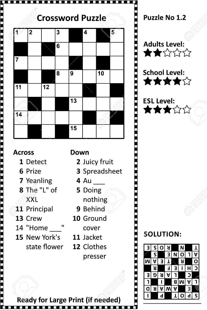 Medium Difficulty Printable Crosswords And Solutions Medium Difficulty Printable Crosswords And Solutions