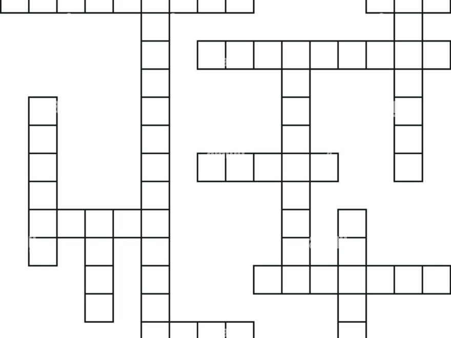 Crossword Puzzle Template With Blank Word Grid Pattern For Newspaper Crosswords Game Flat Vector Illustration Isolated On White Background Stock Vector Image Art Alamy