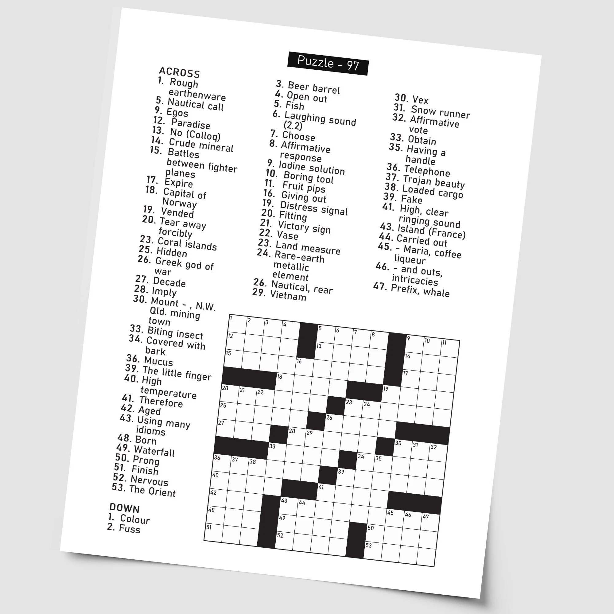 Digital Download 102 Printable Crossword Puzzles For Adults Fun Activities Book For Seniors Large Print Easy To Read Games With Solutions Etsy Digital Download 102 Printable Crossword Puzzles For Adults Fun Activities Book For Seniors Large Print Easy To Read Games With Solutions Etsy