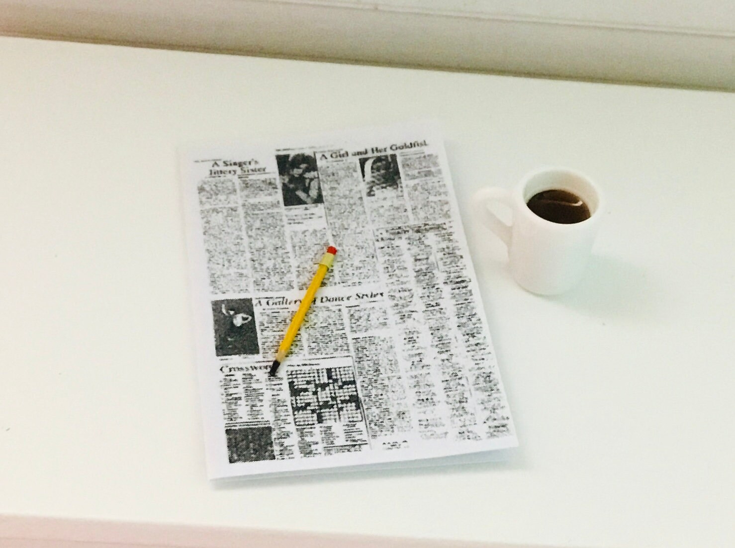 Dollhouse Miniature Newspaper With Crossword Puzzle Pencil And Cup Of Coffee 1 12 Scale Etsy Dollhouse Miniature Newspaper With Crossword Puzzle Pencil And Cup Of Coffee 1 12 Scale Etsy