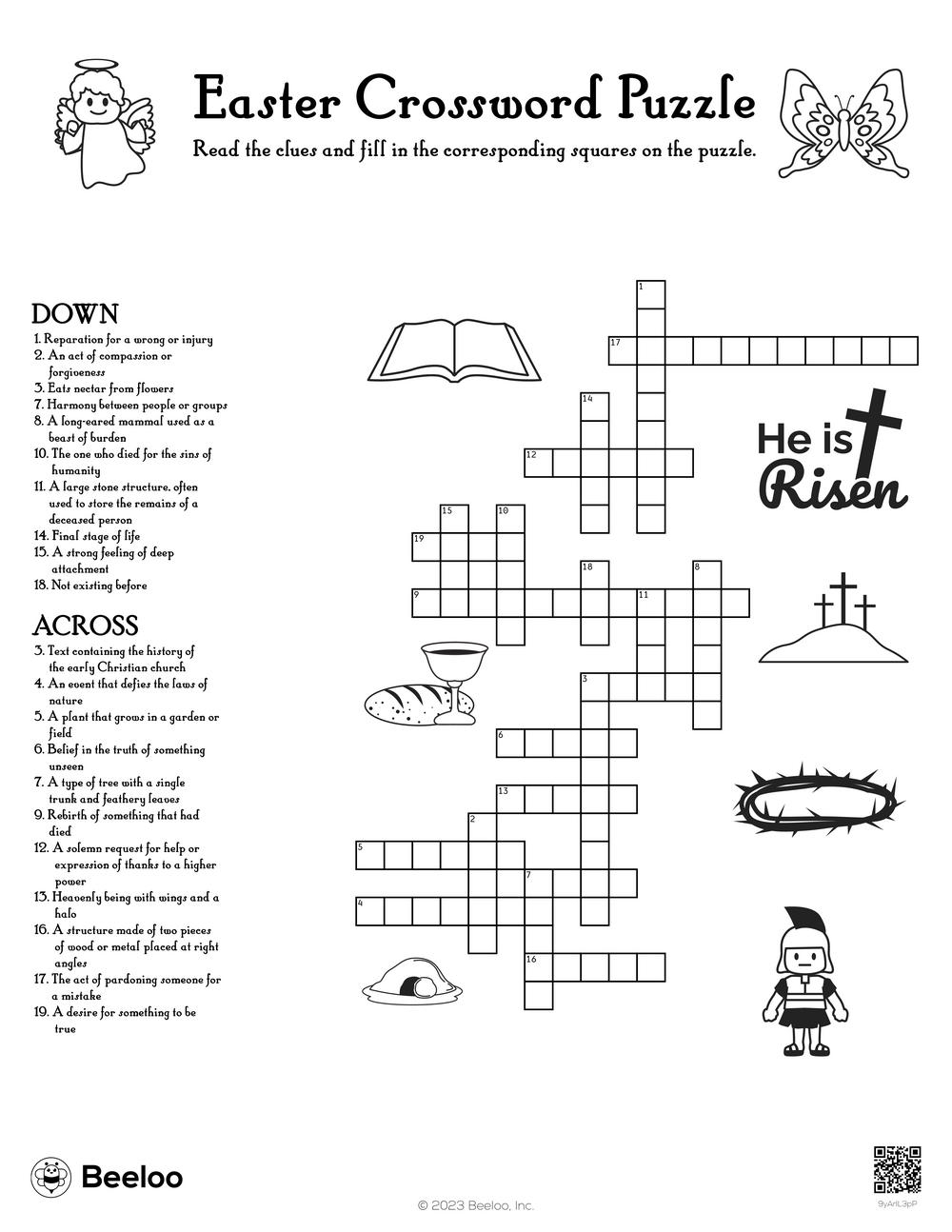 Easter Printable Crossword Easter Printable Crossword