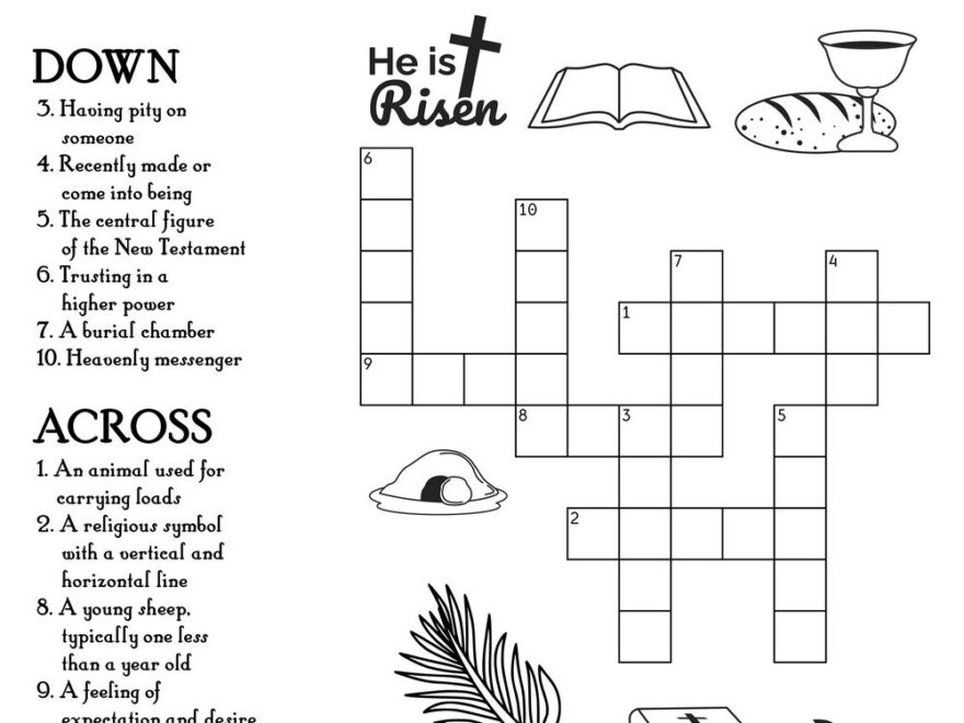 Easter Crossword Puzzle Beeloo Printable Crafts And Activities For Kids