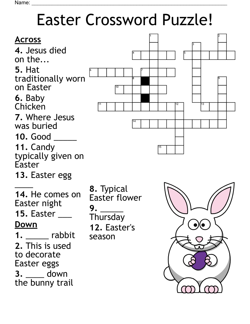 Free Printable Easter Crossword Puzzles