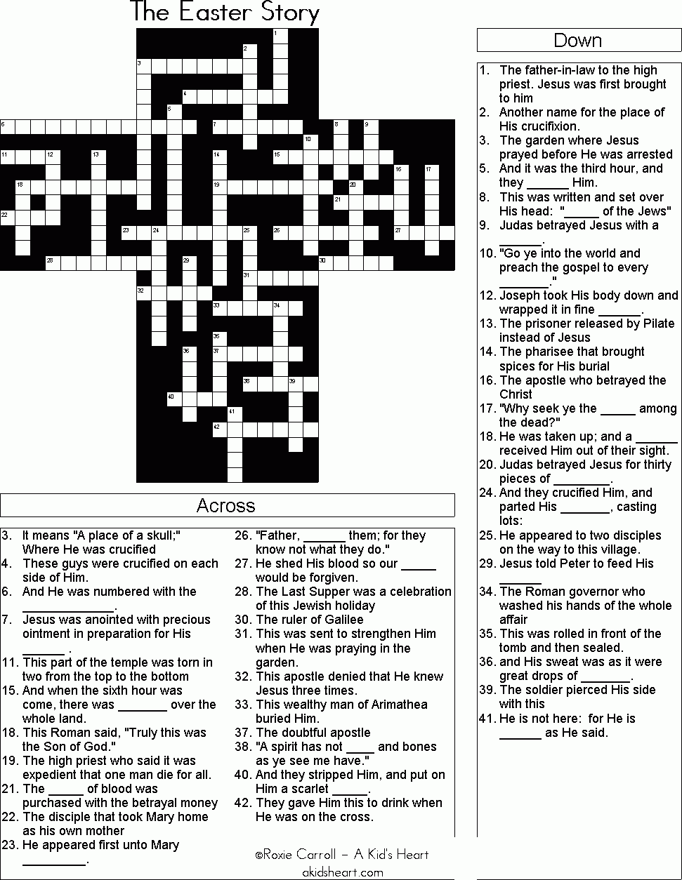 Easter Crossword Puzzle
