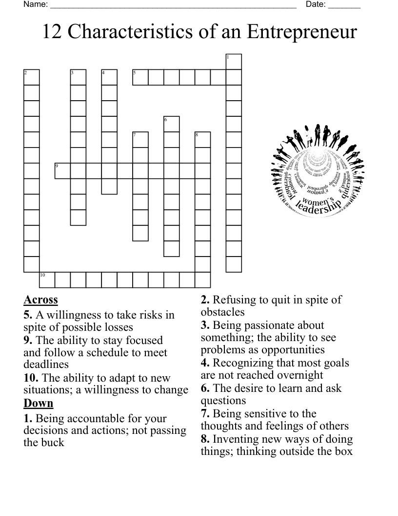 Printable Famous Entrepreneur Crossword Puzzle