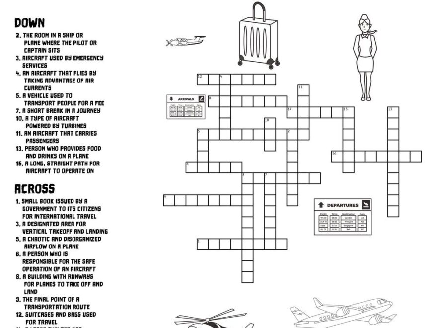 Flying Crossword Puzzle Beeloo Printable Crafts And Activities For Kids
