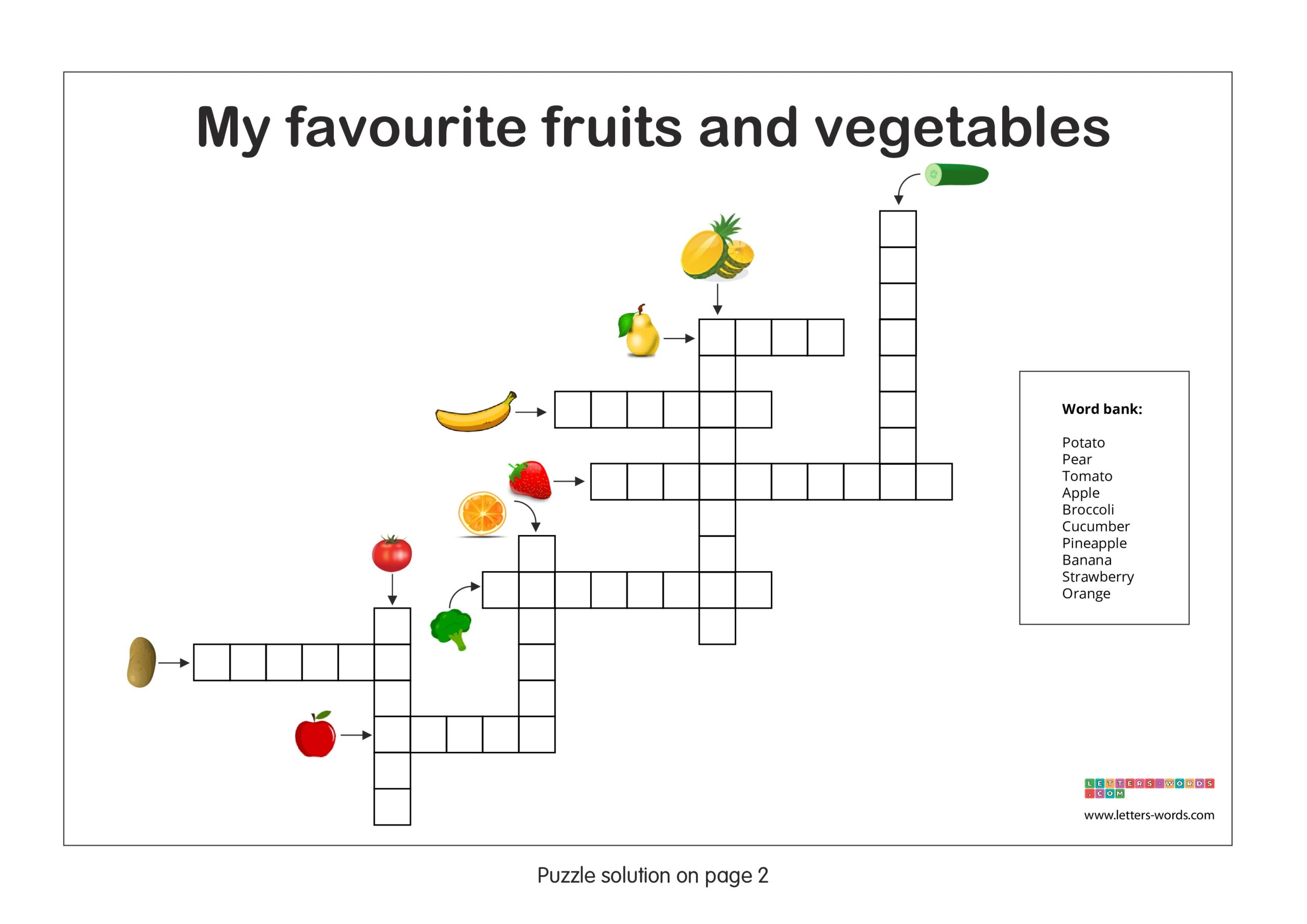 Printable Crossword Puzzles Solutions