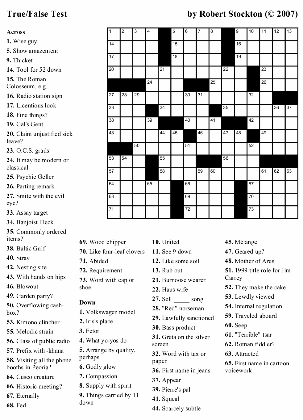 Mirroreyes Crossword Puzzles Printable Mirroreyes Crossword Puzzles Printable