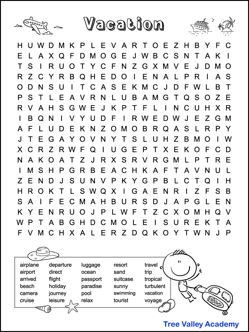 Middle School Word Search Printable Crossword Printable