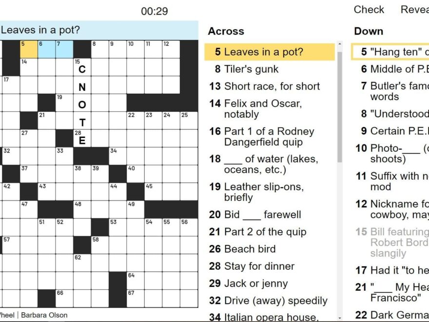 Free Themed Crossword Puzzles Free Online Game Star Tribune
