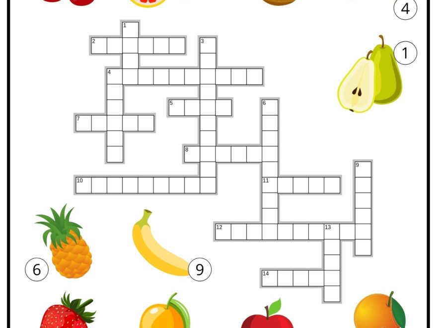 Fruit Crossword Ezpzlearn
