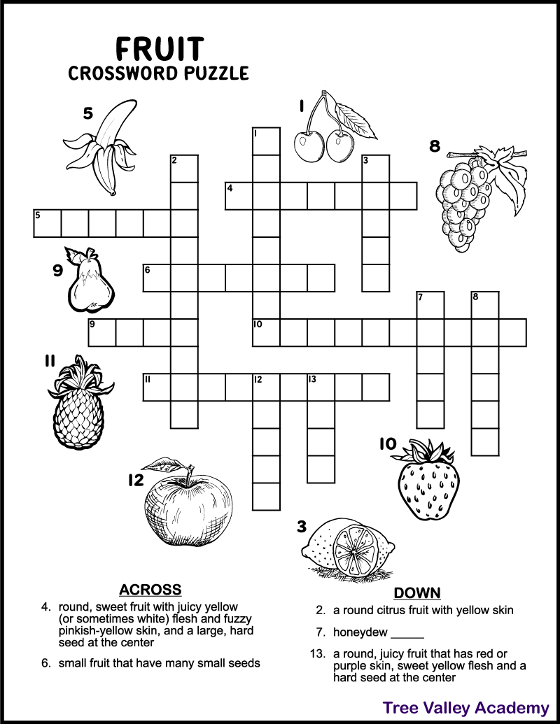 Free Printable English Crosswords For Kids Free Printable English Crosswords For Kids