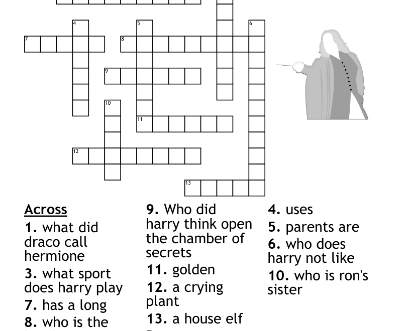 Harry Potter Crossword Puzzle WordMint