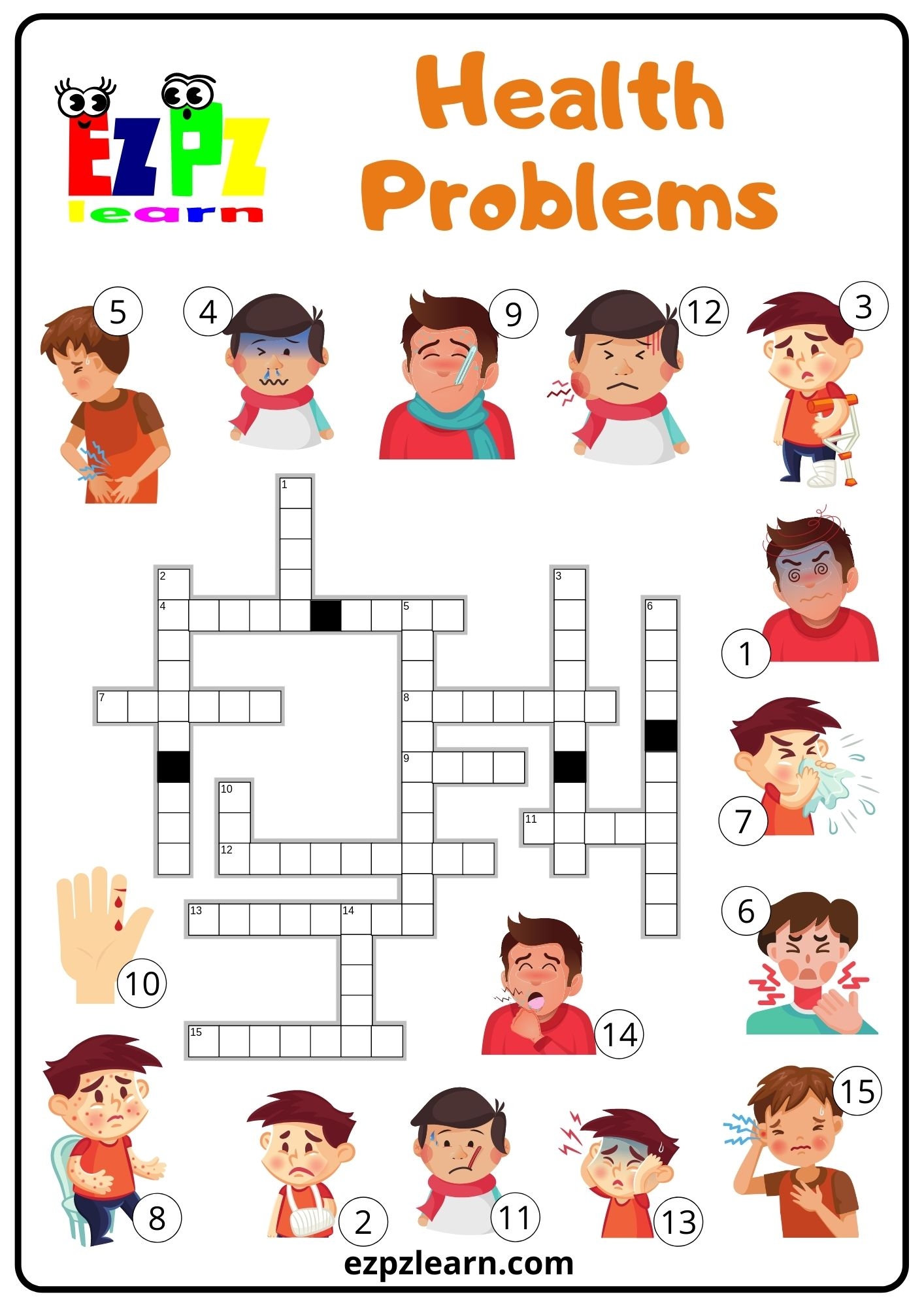 Health Crossword Puzzle Printable