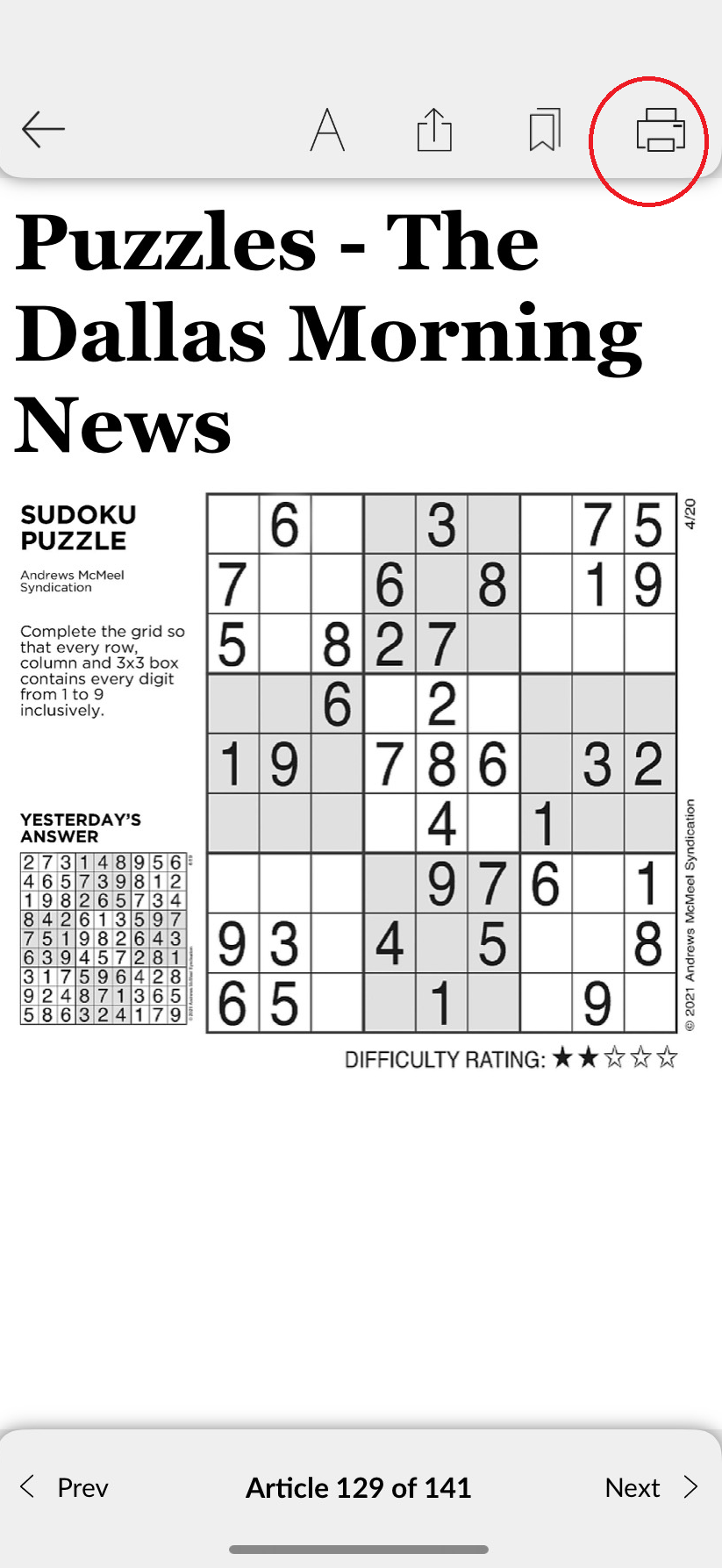 Dallas Morning Printable Newspaper Crosswords Dallas Morning Printable Newspaper Crosswords