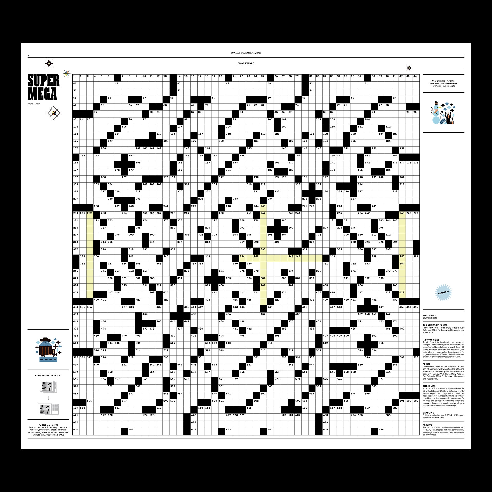 New York Times Crossword Printable Free 2025