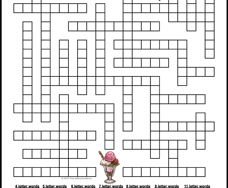 Ice Cream Fill In Puzzle Tree Valley Academy