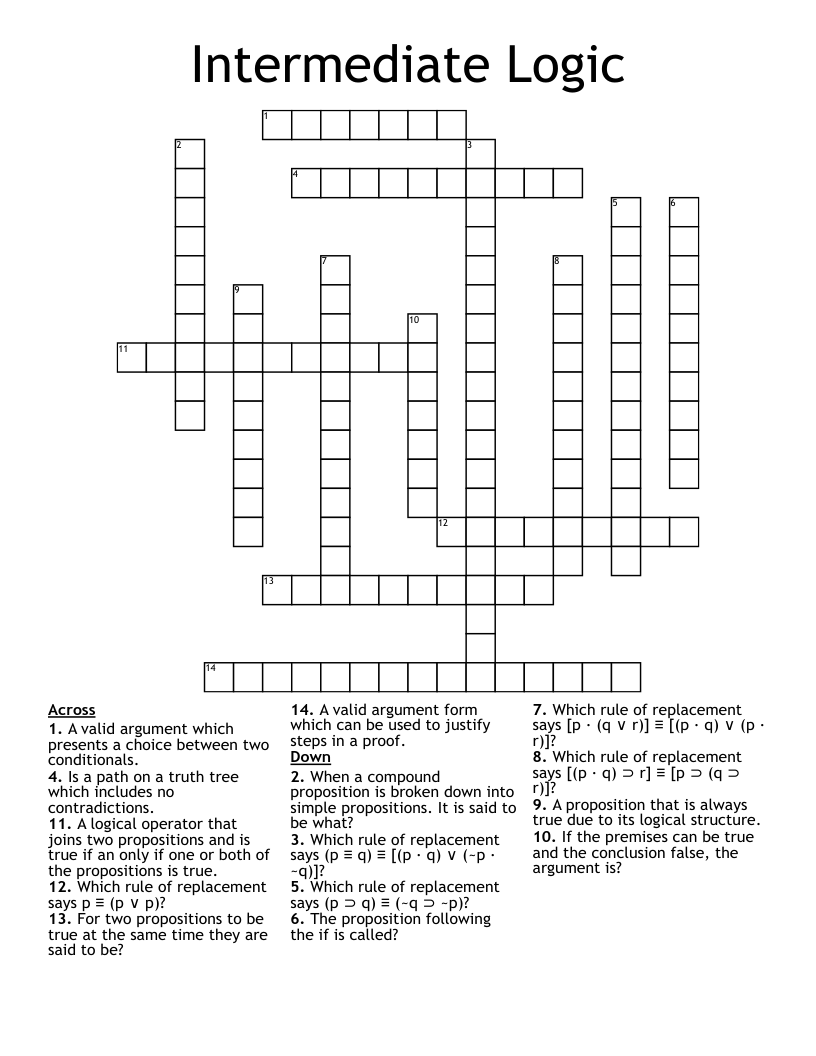 Printable Intermediate Crossword Puzzles Printable Intermediate Crossword Puzzles