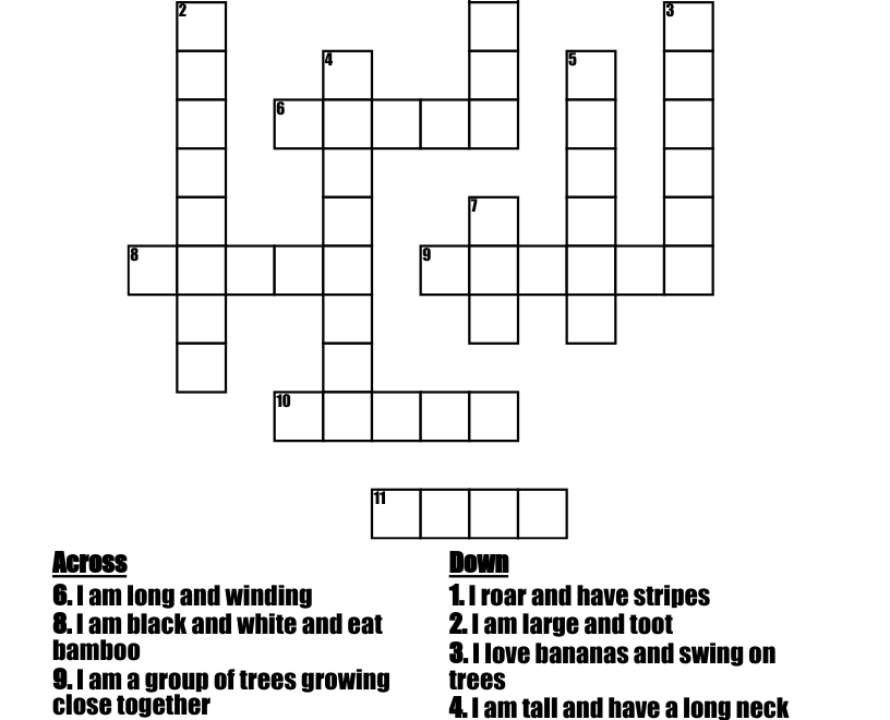 Jungle Crossword WordMint