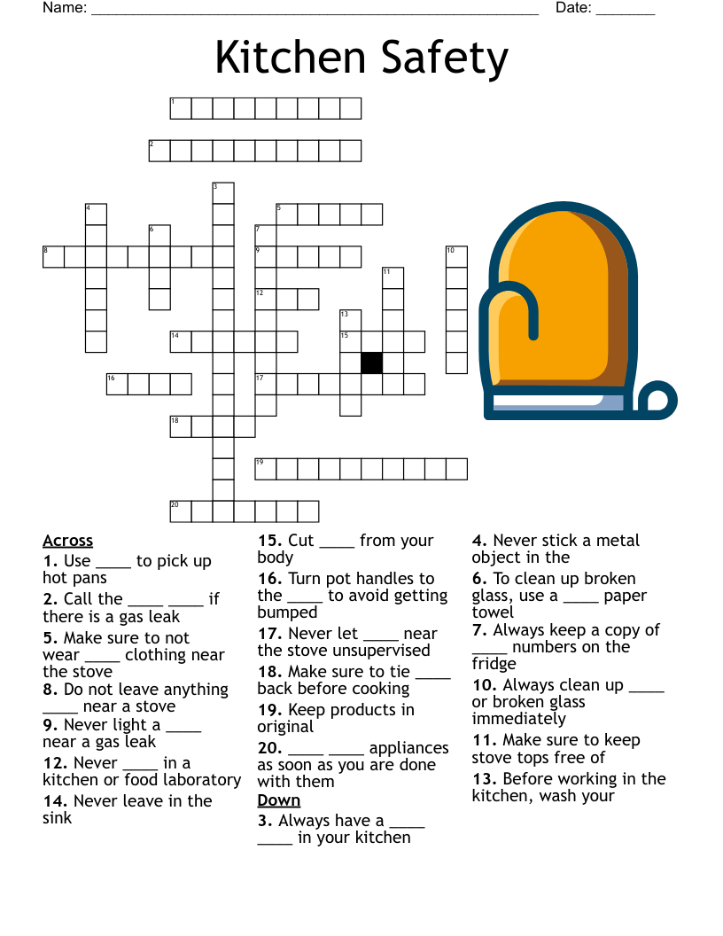 Free Printable Food Safety Crossword Puzzle Free Printable Food Safety Crossword Puzzle