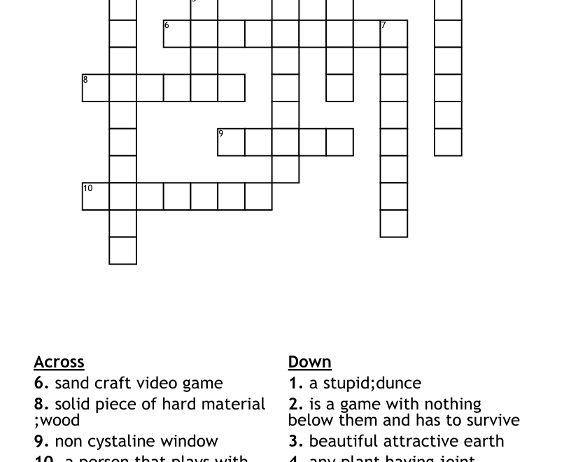 Klungo s Puzzle MAP Crossword WordMint