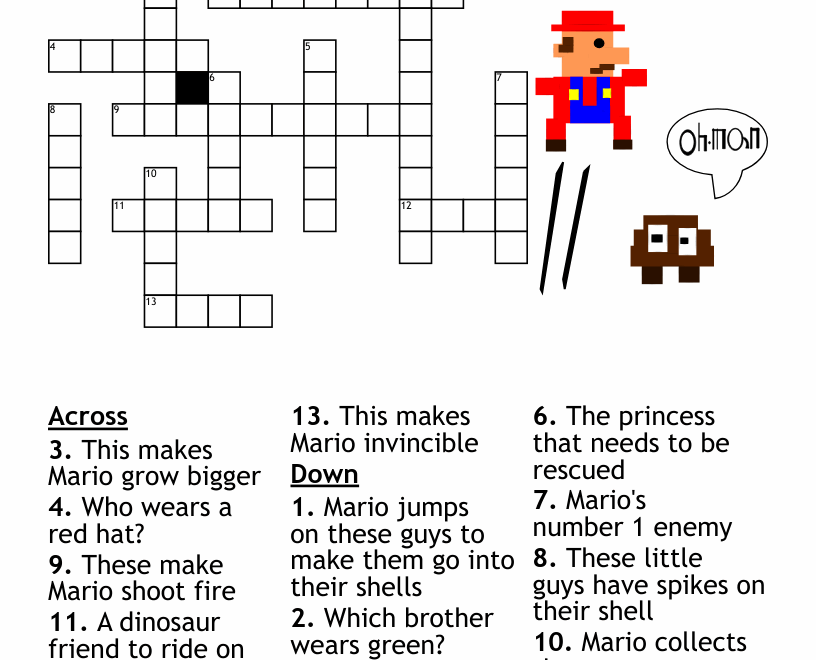 Mario s Puzzle Crossword WordMint