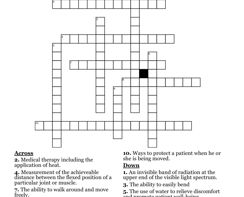 Medical CrossWord Puzzle WordMint