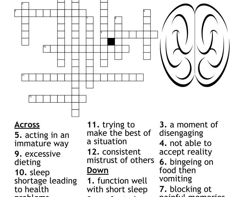 Mental Health Crossword Puzzle WordMint
