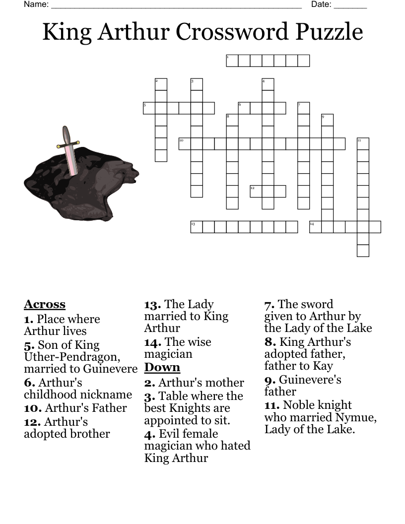 Merlin Crossword Puzzles Printable
